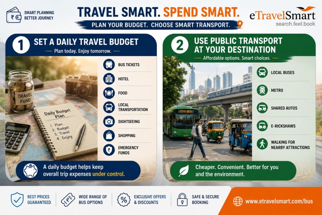 Set a daily travel budget.
Use Public Transport at Your Destination