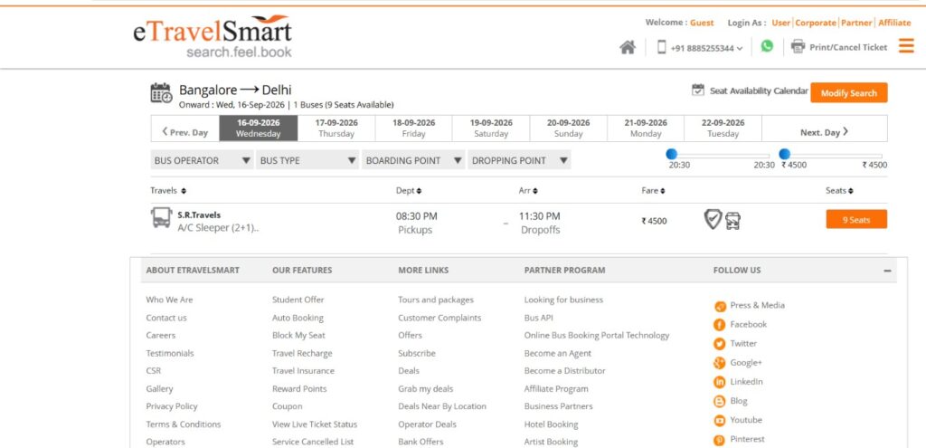 No GST Bus Booking